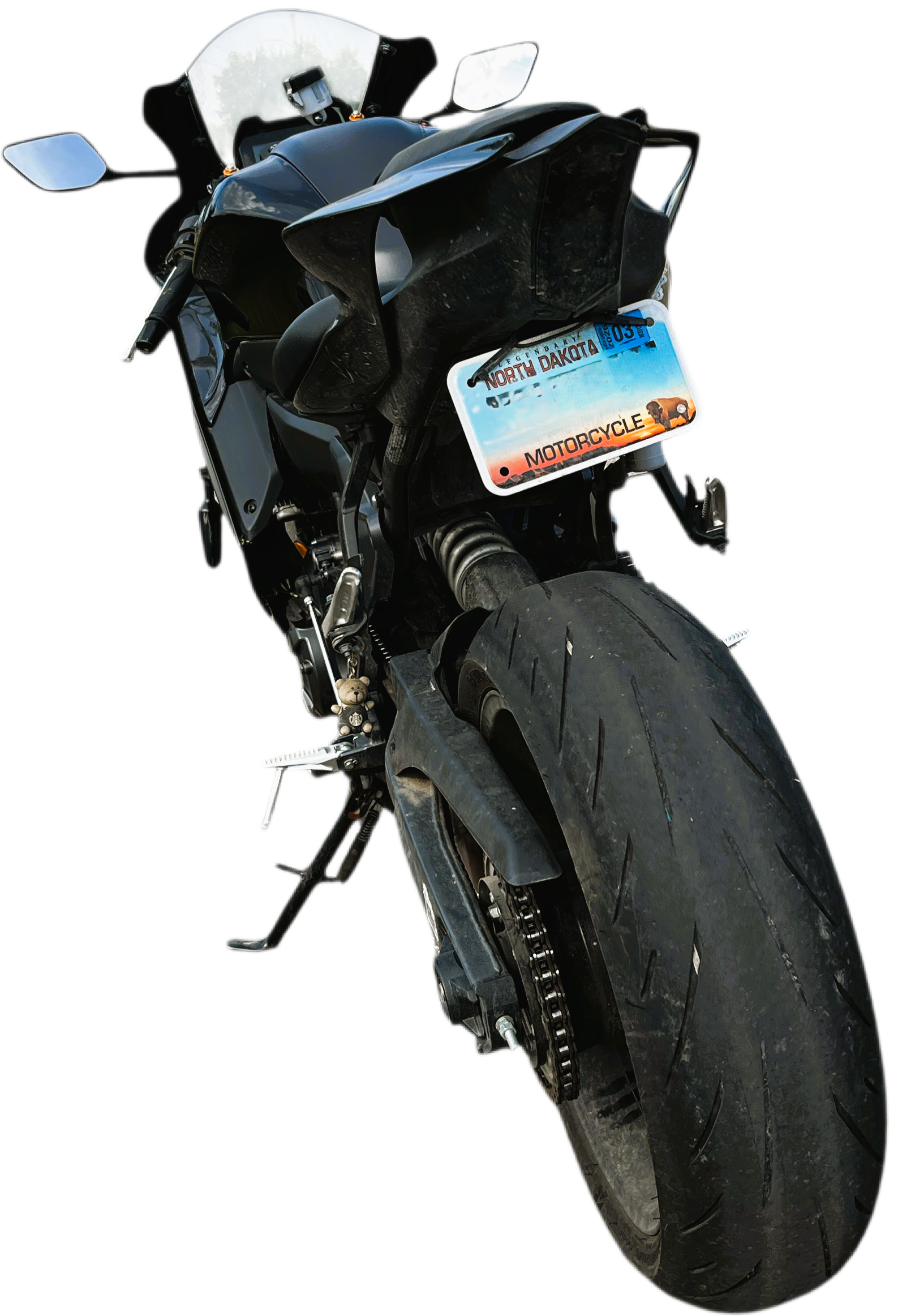 back of motorcycle