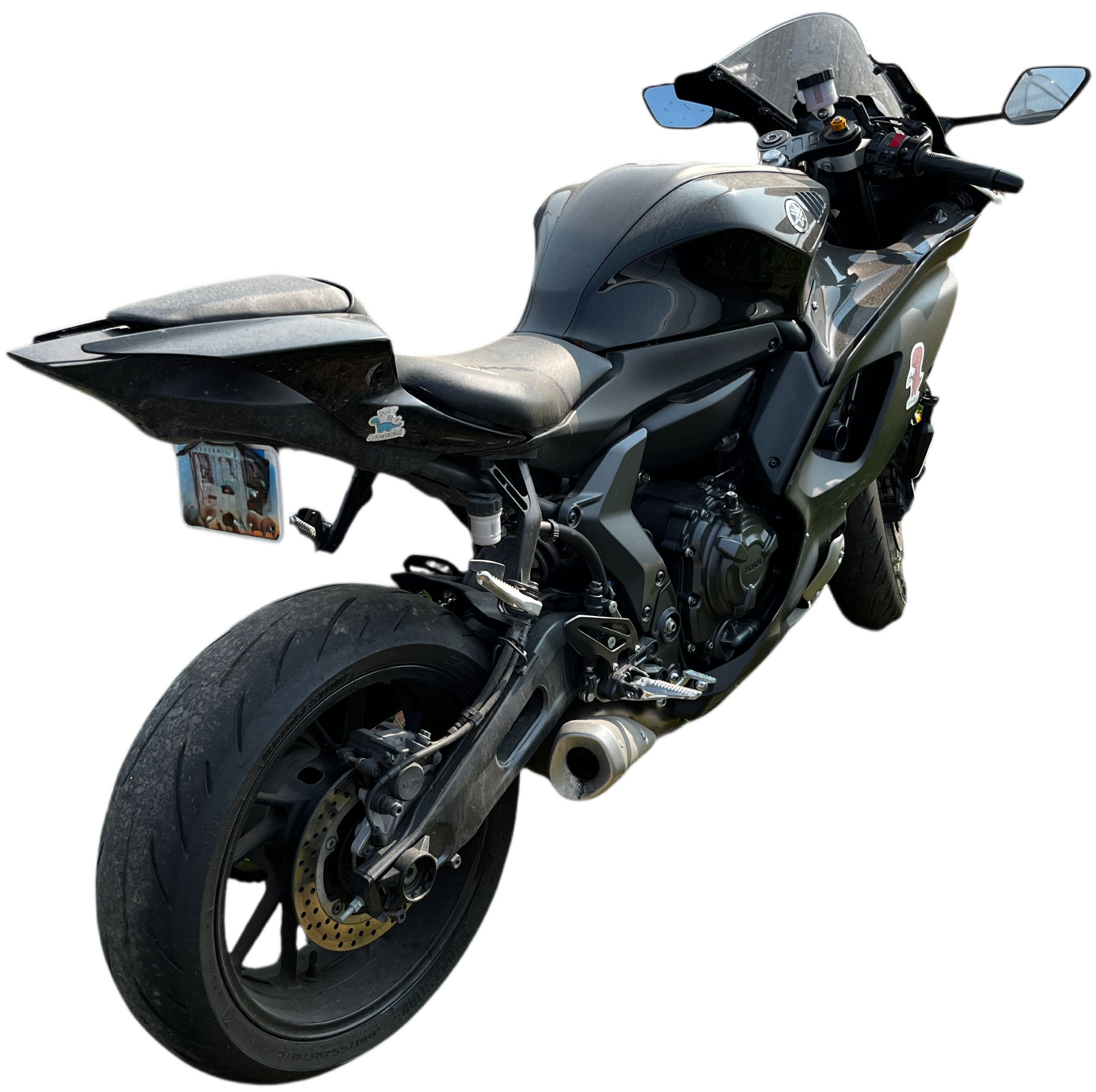 right side of motorcycle