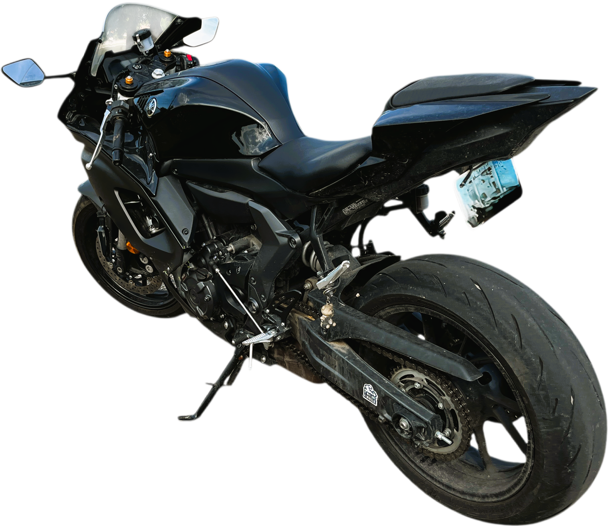 left side of motorcycle